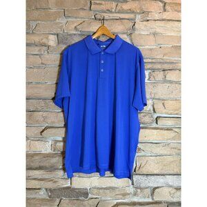 Adidas Golf Pure Motion Royal Blue Short Sleeve Polo Shirt Mens Large 2XL